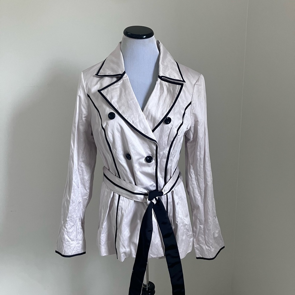 White House Black Market Champagne Double-Breasted Women's Jacket; large